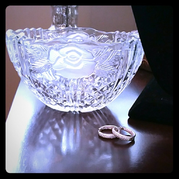 ❤️3 ROW PAVE' INSIDE/OUTSIDE DIAMOND (Lab) HOOPS❤️ - Picture 2 of 2